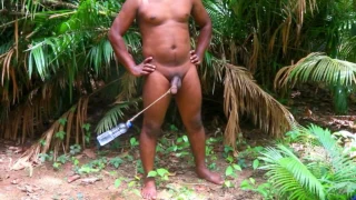 Bi Black Cock Hanging by Desi Village Boy Nude in Jungle
