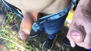 In public young powerful big cocks